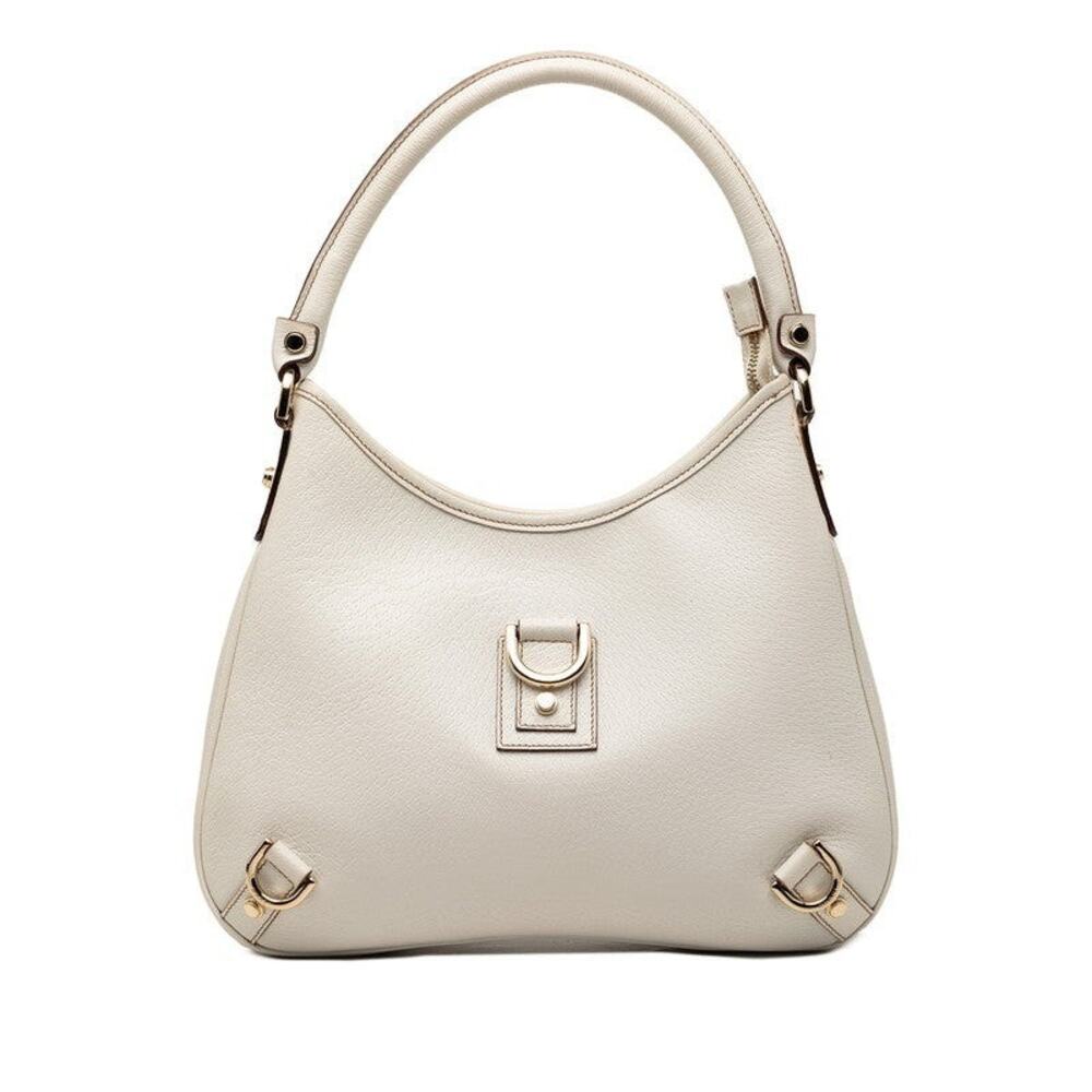 Gucci Abbey One Shoulder Bag Leather Handbag White
